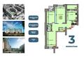 3-бөлмелі пәтер · 99.26 м² · 3/9 қабат, Курганская 2, бағасы: 35.7 млн ₸ в Костанае