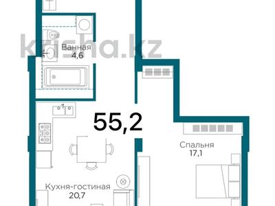 1-комнатная квартира, 55.2 м², 5 этаж, 9 за ~ 29.1 млн 〒 в Астане, Алматы р-н