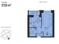 1-бөлмелі пәтер · 37.8 м² · 3/12 қабат, Улы дала 40 — Казыбек Би, бағасы: 22.6 млн ₸ в Астане, Нура р-н — фото 2