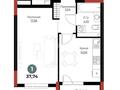 1-комнатная квартира · 37.7 м² · 2/12 этаж, Шамши Калдаяков 30 за 22.5 млн ₸ в Астане, Сарайшык р-н — фото 3