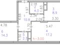 2-бөлмелі пәтер · 59.1 м² · 11/12 қабат, Просп. Кабанбай батыра 63, бағасы: 42.5 млн ₸ в Астане, Нура р-н — фото 12