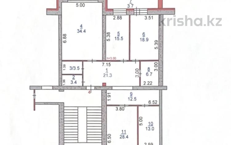 4-комнатная квартира, 161.3 м², 2/5 этаж, 7-й микрорайон, 7 микрорайон 1 за 105 млн 〒 в Костанае, 7-й микрорайон — фото 2