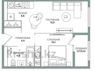 2-комнатная квартира · 38.8 м² · 8/9 этаж, мкр Ботакоз 5 — Рыскулова-Момышулы за 30.5 млн ₸ в Алматы, Алатауский р-н