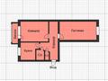 2-бөлмелі пәтер · 50 м² · 3/5 қабат, Валиханова 27, бағасы: 19 млн ₸ в Астане, р-н Байконур
