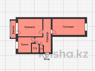 2-бөлмелі пәтер · 50 м² · 3/5 қабат, Валиханова 27, бағасы: 19 млн ₸ в Астане, р-н Байконур