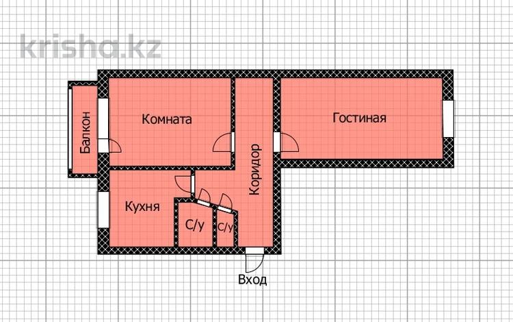 2-бөлмелі пәтер · 50 м² · 3/5 қабат, Валиханова 27, бағасы: 19 млн ₸ в Астане, р-н Байконур — фото 2