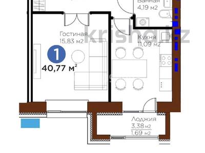 1-бөлмелі пәтер · 41 м² · 6/9 қабат, Е 915 12 — Аль Фараби, бағасы: 32 млн ₸ в Астане, Есильский р-н