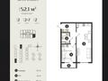 2-бөлмелі пәтер · 52.1 м² · 3/7 қабат, Естай 39/3 — Кульджинский тракт, Aport East, бағасы: 26.5 млн ₸ в  — фото 2