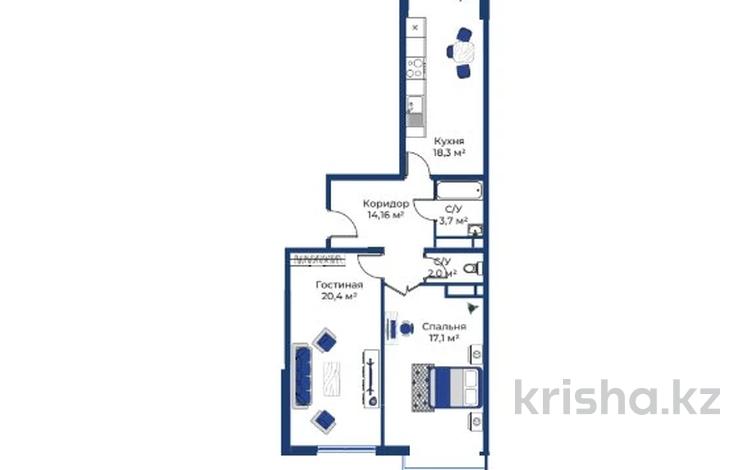 3-бөлмелі пәтер · 76.5 м² · 10/10 қабат, Алтын Орда 7/1а, бағасы: ~ 30 млн ₸ в Алматы — фото 2