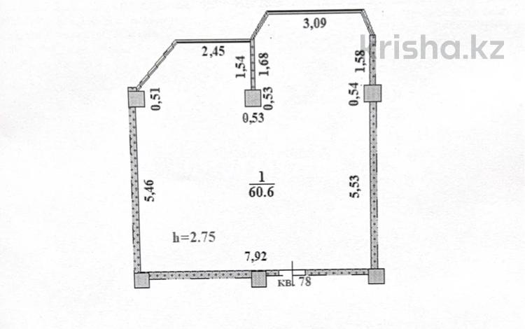 2-бөлмелі пәтер · 60 м² · 5/5 қабат, Абылай хана 2/5, бағасы: 19.3 млн ₸ в Каскелене — фото 2