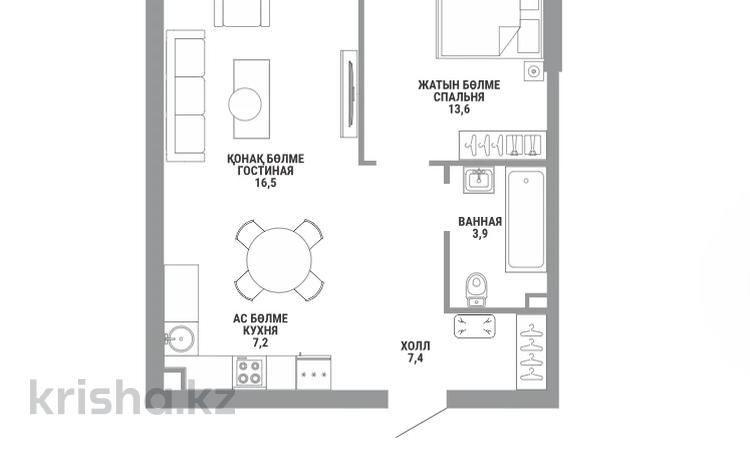 2-бөлмелі пәтер · 50.3 м² · 2/15 қабат, Райымбека 210/8, бағасы: ~ 36.1 млн ₸ в Алматы, Алмалинский р-н — фото 7