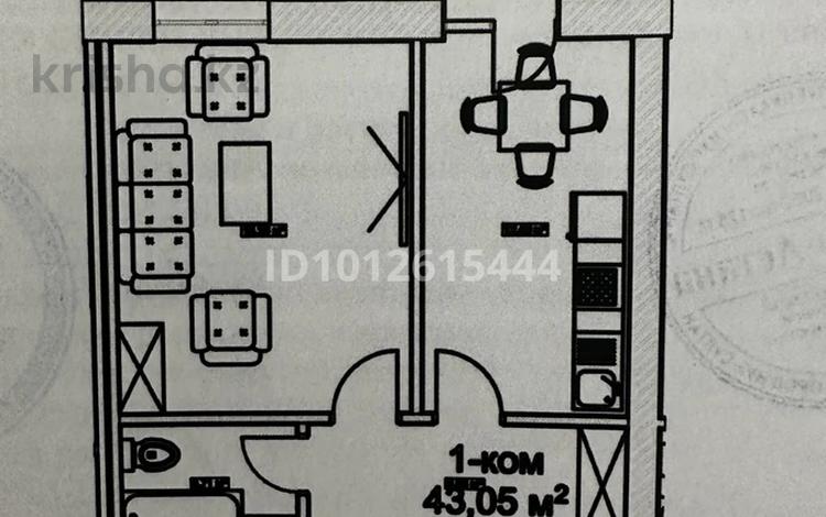 1-комнатная квартира · 43 м² · 8/12 этаж, ​Улица Шамши Калдаяков, 46 46 за 18.5 млн ₸ в Астане, Сарайшык р-н — фото 2