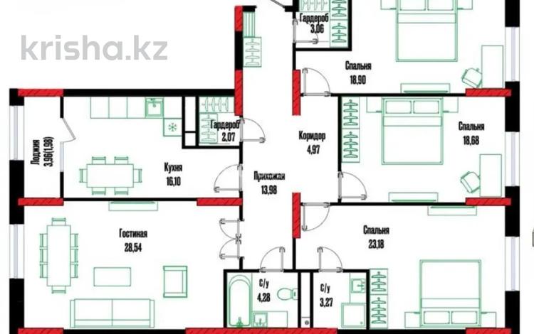 4-бөлмелі пәтер · 140 м² · 15/17 қабат, Бухар жырау 12/2, 12/3, бағасы: 86 млн ₸ в Астане, Есильский р-н — фото 3