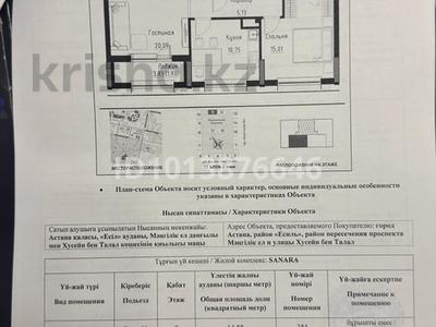2-бөлмелі пәтер · 64.88 м² · 2/9 қабат, пересечение пр. Мәңгілік Ел и ул. Хусейн бен Талал 9/3 1, бағасы: 52 млн ₸ в Астане, Есильский р-н