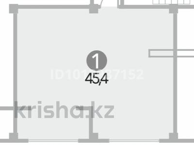 1-бөлмелі пәтер · 45.4 м² · 3/7 қабат, Тауелсиздик 60 — Райымбек батыра, бағасы: ~ 25.6 млн ₸ в Астане, Сарайшык р-н