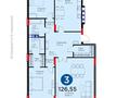 3-бөлмелі пәтер · 127 м² · 6/9 қабат, Кунаева 5 — Кунаева, бағасы: 168 млн ₸ в Астане, Есильский р-н — фото 2