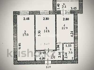 2-комнатная квартира, 56.6 м², 11/12 этаж, ​Чингиз Айтматов 62 за 22.2 млн 〒 в Астане, Нура р-н