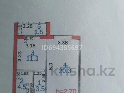 1-комнатная квартира · 40.9 м² · 5/5 этаж, Майкудук, Майкудук, мкр Голубые пруды 9,3 за 15 млн 〒 в Караганде, Алихана Бокейханова р-н