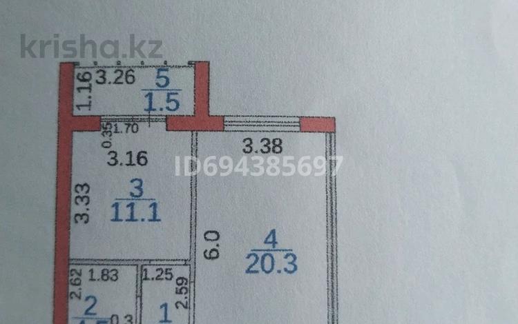 1-комнатная квартира · 40.9 м² · 5/5 этаж, Майкудук, Майкудук, мкр Голубые пруды 9,3 за 15 млн 〒 в Караганде, Алихана Бокейханова р-н — фото 2