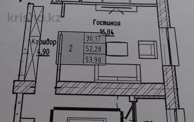 2-бөлмелі пәтер · 54 м² · 9/9 қабат, Айтматова 21, бағасы: 28 млн ₸ в Астане, Нура р-н — фото 2