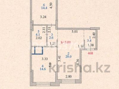2-комнатная квартира, 60.7 м², 9/18 этаж, E-10 11 за 27 млн 〒 в Астане, Нура р-н
