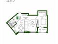 2-комнатная квартира · 62.7 м² · 9/9 этаж, Е-779 32/1 — Комфортная школа 108 за ~ 34 млн ₸ в Астане, Есильский р-н