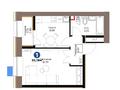1-комнатная квартира · 35.19 м² · 2/9 этаж, Хусейн бен Талал 1, 11/1-2 за 26 млн ₸ в Астане, Нура р-н