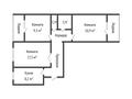 3-бөлмелі пәтер, 66.4 м², 9/9 қабат, НОВАТОРОВ 2 — КАБАНБАЙ БАТЫРА, бағасы: 25.5 млн 〒 в Усть-Каменогорске — фото 6