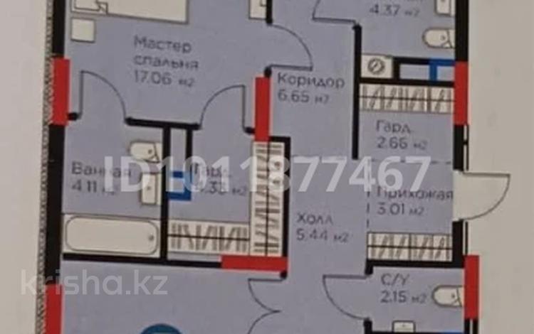3-бөлмелі пәтер · 106.3 м², Сагадат Нурмагамбетов 17, бағасы: 66 млн ₸ в Астане, Сарайшык р-н — фото 2