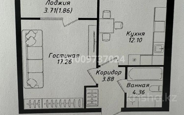 1-бөлмелі пәтер · 39.46 м² · 6/12 қабат, Улы Дала 38/1, бағасы: 32 млн ₸ в Астане, Нура р-н — фото 2