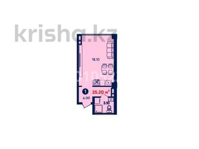 1-комнатная квартира · 25.2 м² · 3/15 этаж, мкр Шымсити 777 — Туркия за ~ 9.8 млн ₸ в Шымкенте, Абайский р-н