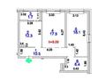 2-бөлмелі пәтер · 66.5 м² · 8/9 қабат, Турара Рыскулова — Момышулы, бағасы: 40.5 млн ₸ в Алматы, Алатауский р-н