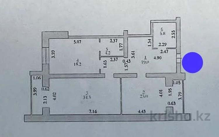 3-бөлмелі пәтер · 104.5 м² · 3/7 қабат, Алтын орда ш/а. 51в, бағасы: 38 млн ₸ в Актобе, мкр. Алтын орда — фото 2