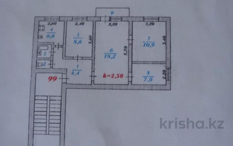 4-бөлмелі пәтер · 61.8 м² · 5/5 қабат, А.Кунанбаева 15, бағасы: 25 млн ₸ в Балыкшы — фото 2