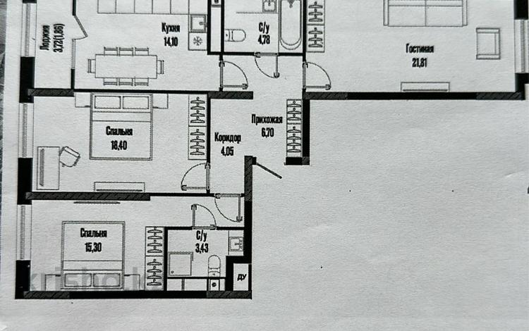 3-бөлмелі пәтер · 91 м² · 7/19 қабат, Жошы хана 12/2, 12/3, бағасы: 63 млн 〒 в Астане — фото 5