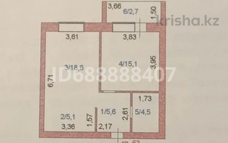 2-комнатная квартира, 51.6 м², 3/9 этаж, Малика Габдулина 4 за 23 млн 〒 в Кокшетау — фото 2