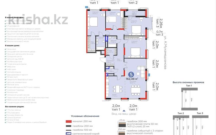 5-комнатная квартира · 163 м² · 14/20 этаж, Кайым Мухамедханов — Без комиссии . можно в рассрочку до 25.12.26🪀🪀🪀 за ~ 140.9 млн ₸ в Астане, Нура р-н — фото 22