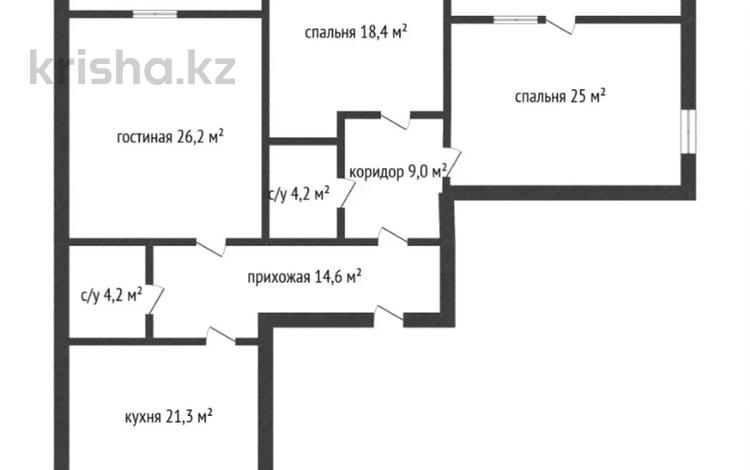 3-бөлмелі пәтер · 130 м² · 2/9 қабат, Ауэзова 189Б — Габдуллина, бағасы: 67 млн ₸ в Кокшетау — фото 2