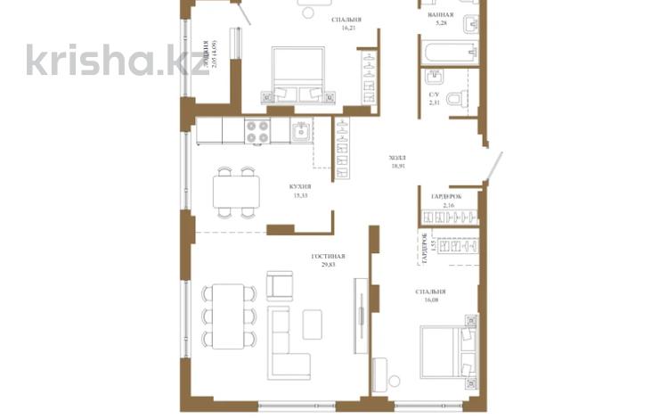 4-бөлмелі пәтер · 138.08 м² · 8/21 қабат, Достык 8/2 — ВИДОВАЯ!!! БЕЗ КОМИССИИ!!! ЗВОНИТЕ!!!, бағасы: ~ 93.9 млн ₸ в Астане — фото 6