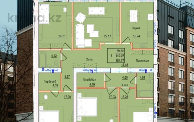 5-бөлмелі пәтер · 154.77 м² · 4/8 қабат, микрорайон Береке, бағасы: ~ 58.8 млн ₸ в Костанае — фото 5