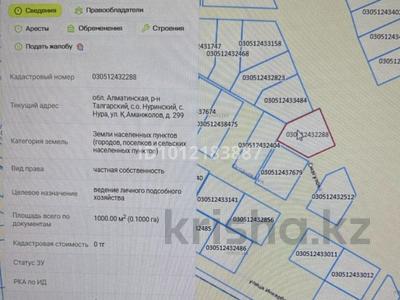 Жер телімі · 10 сотық, Касымхан 314, бағасы: 5 млн ₸ в Нура