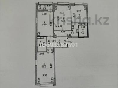 3-комнатная квартира, 96.4 м², 12/14 этаж, Бектурова 11/1 — хан шатыр за 47 млн 〒 в Астане