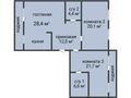 3-комнатная квартира · 97.4 м² · 2/5 этаж, Абая за 38 млн ₸ в Костанае — фото 2
