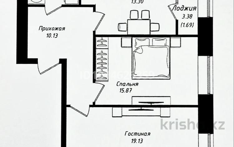 2-бөлмелі пәтер · 64.37 м² · 10/12 қабат, Чингиз Айтматов 77/11, бағасы: 29.2 млн ₸ в Астане, Сарыарка р-н — фото 2