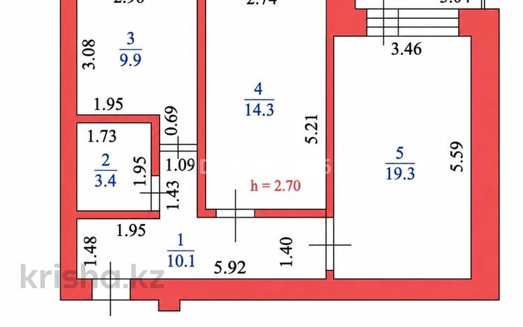 2-комнатная квартира · 57.9 м² · 8/13 этаж, Отырар за 26.5 млн ₸ в Астане, р-н Байконур — фото 10