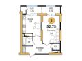 1-бөлмелі пәтер · 52.75 м², К.Кайсенова 55/1, бағасы: ~ 33.8 млн 〒 в Усть-Каменогорске — фото 3