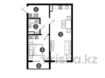 2-комнатная квартира · 52 м² · 2/7 этаж, Естай за 22.5 млн ₸ в 