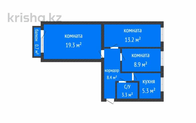 3-бөлмелі пәтер · 60 м² · 4/5 қабат, Мауленова 16, бағасы: 21.5 млн ₸ в Костанае — фото 4