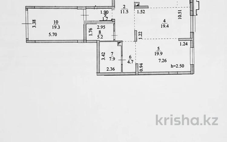 3-комнатная квартира · 100 м² · 1/8 этаж, Тасшокы, 4​ 4 за 117 млн ₸ в Астане, Алматы р-н — фото 2