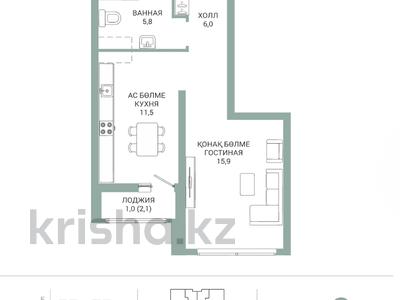1-бөлмелі пәтер · 40.2 м² · 10/20 қабат, Толе би — ДОМ НА ПЕРВОЙ ЛИНИИ ТОЛЕ БИ, бағасы: ~ 21.1 млн ₸ в Астане, Нура р-н